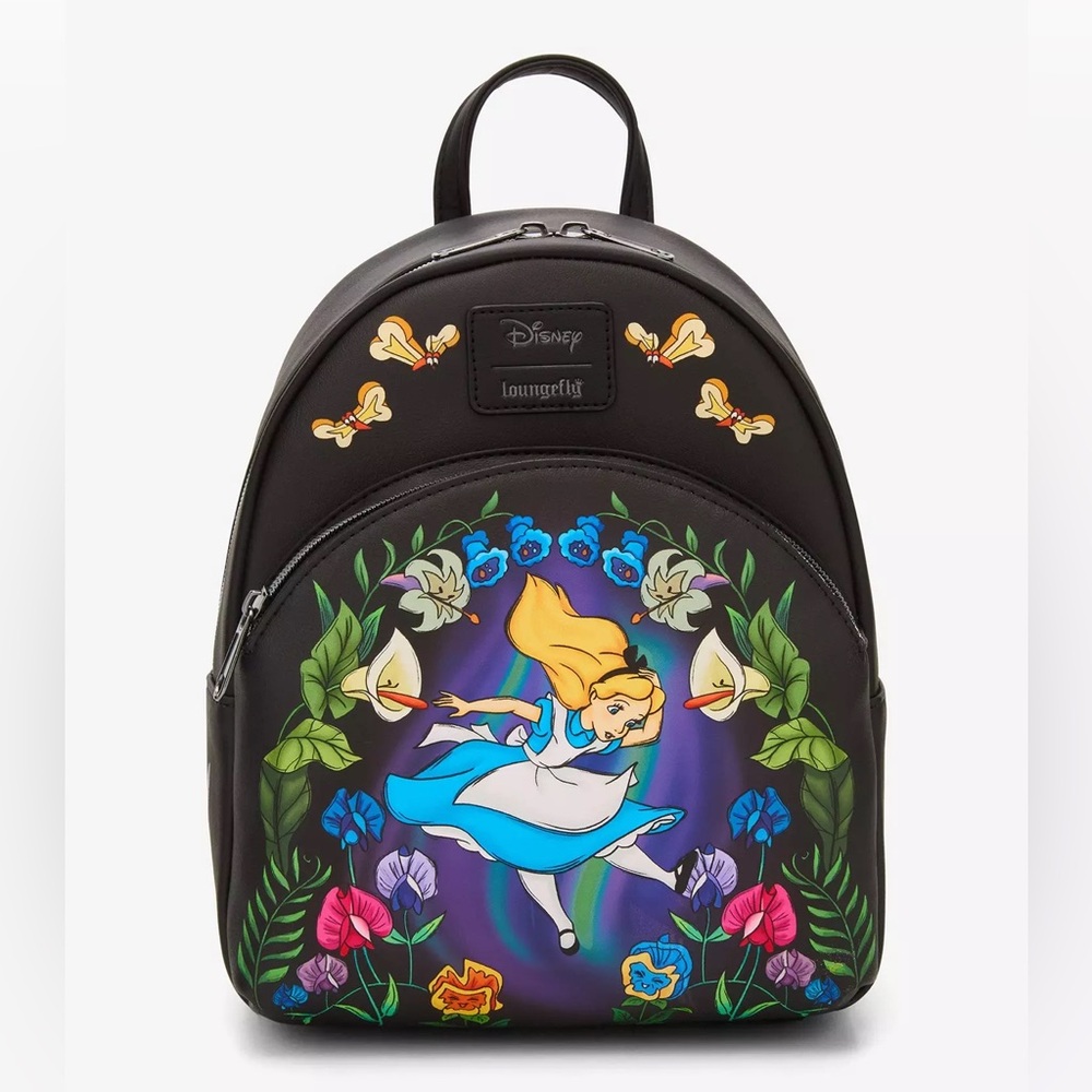 DISNEY x  LOUNGEFLY Alice in Wonderland Garden Fall Mini Backpack